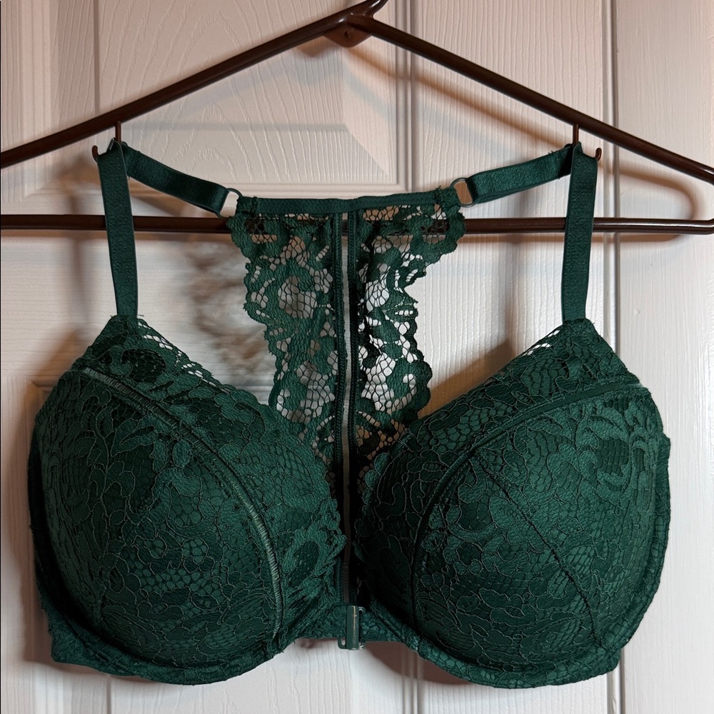 Victoria's Secret Deep Green Lace Bra